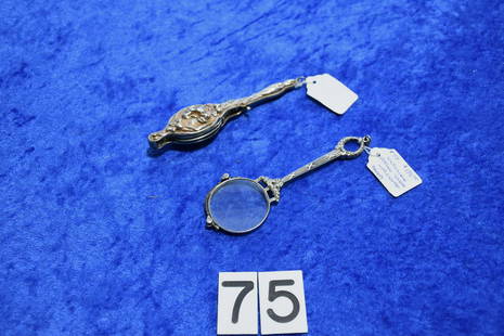 2 Sterling Lorgnette's: Victorian example nice