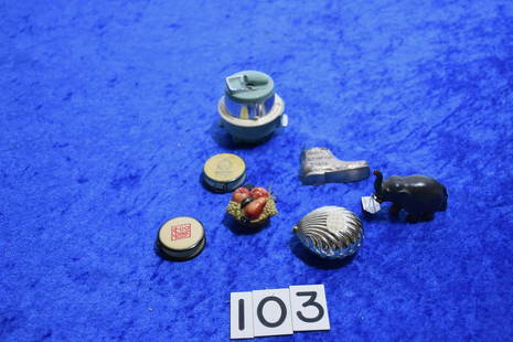 Group of Sewing Tape Measures: 7 total. GE Vacuum, Three Feet and One Shoe, SooLine railroad, Lucky Elephant tape, Clamshell, Celluloid