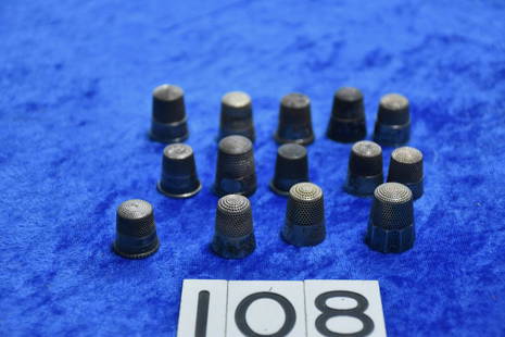 Sterling Sewing Thimbles: 12 Sterling various examples