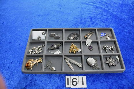 Group of Sterling Jewelry: Sterling, gold wash, Eisenberg, etc. 15 pieces