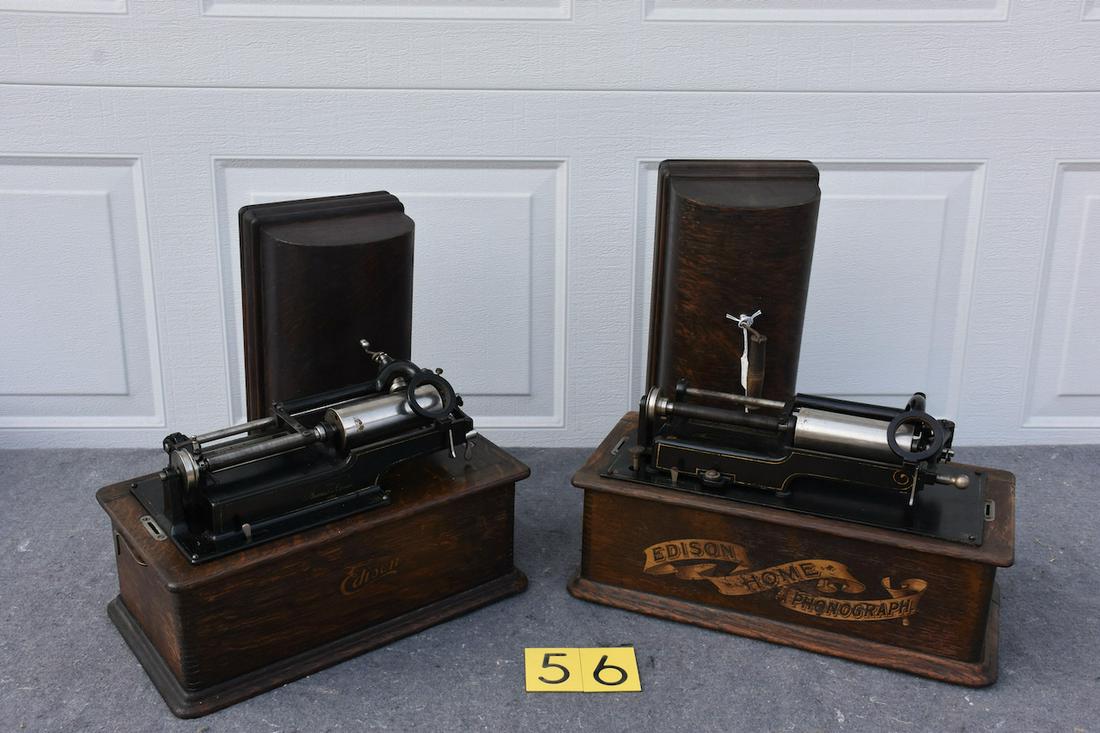 2 Edison Home Cylinder Phonographs (1 of 2)