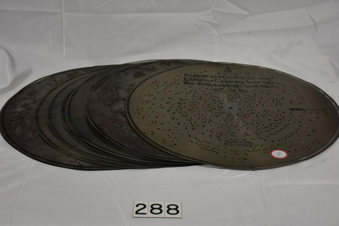 10 Stella 17-1/4" music box discs: Very good condition