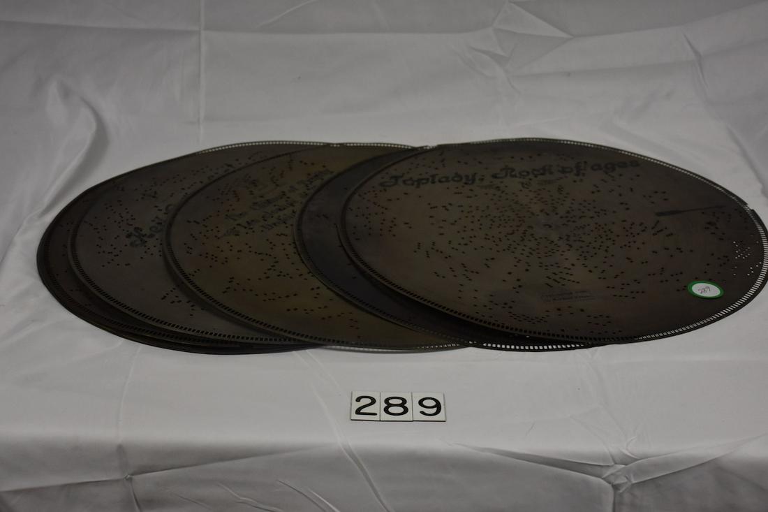 10 Stella 17-1/4" music box discs: Very good condition