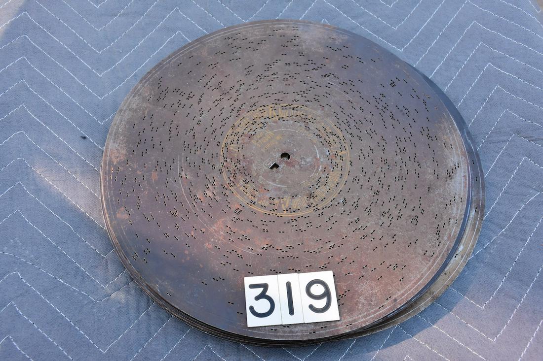 Symphonion 11-7/8" Music Box Discs: 11 total, good
