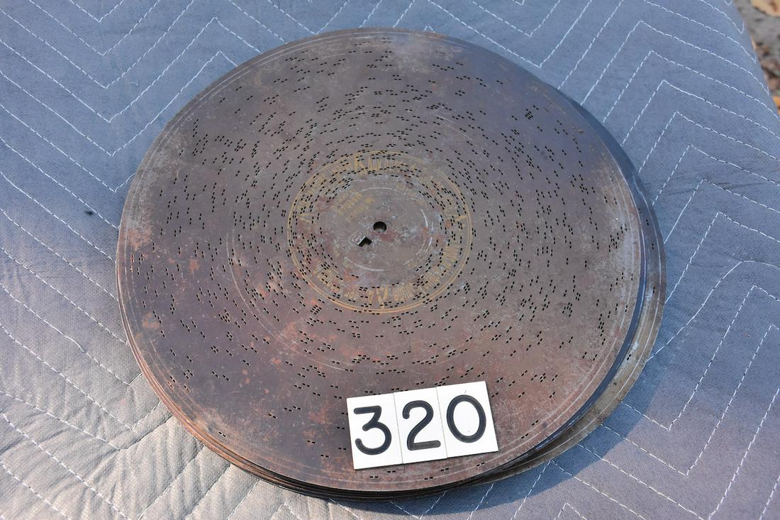 Symphonion 11-7/8" Music Box Discs: 11 total, good