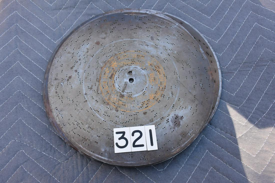 Symphonion 10-5/8" Music Box Discs: 10 total, overall good