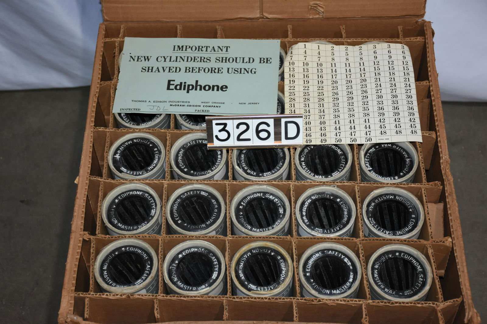 Full Box of 50 Ediphone Cylinders (1 of 1)