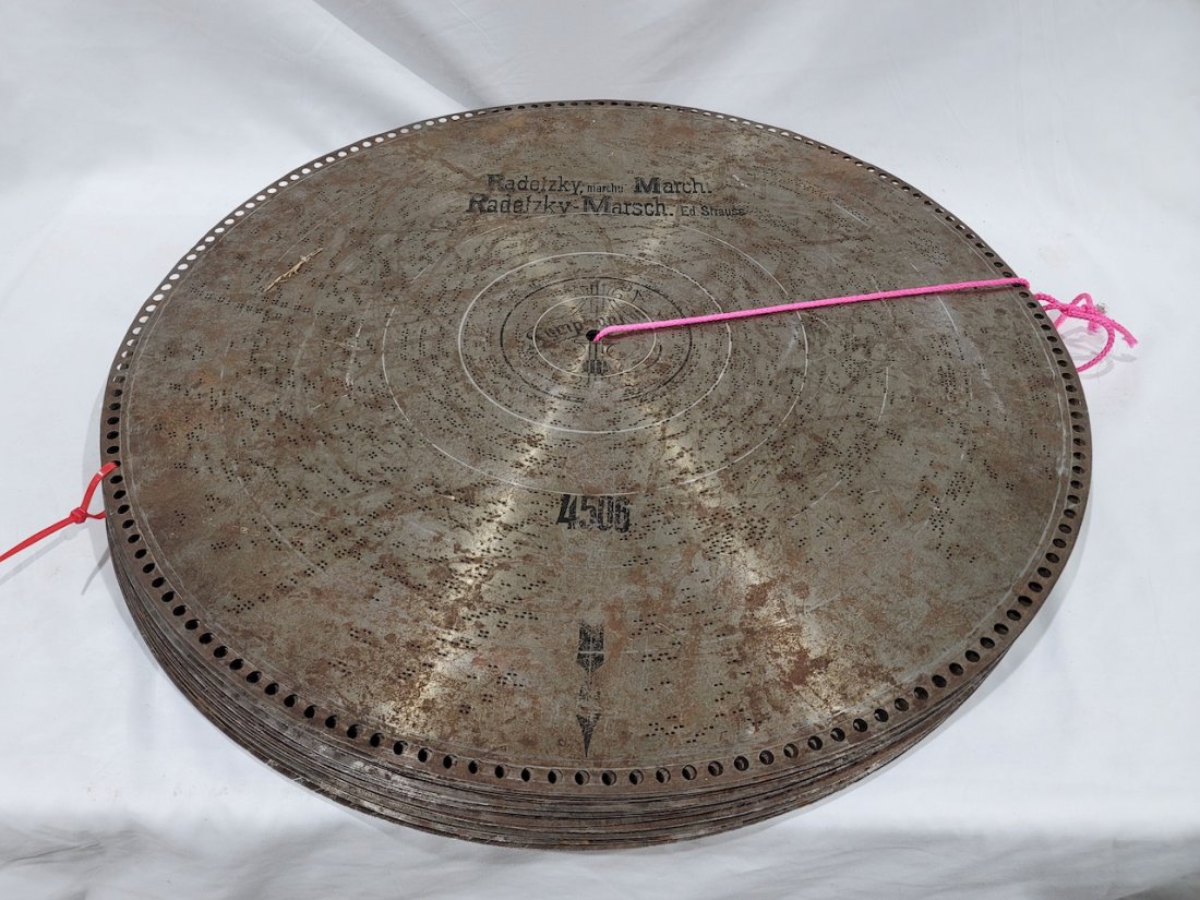 17 25-1/4" Symphonion Music Box Discs: 17 Total