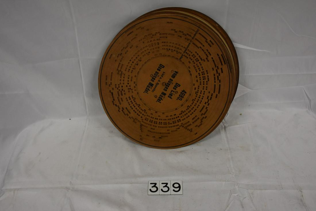 16 Ariston Cardboard Music Discs: 16 Total. 13" Diameter.