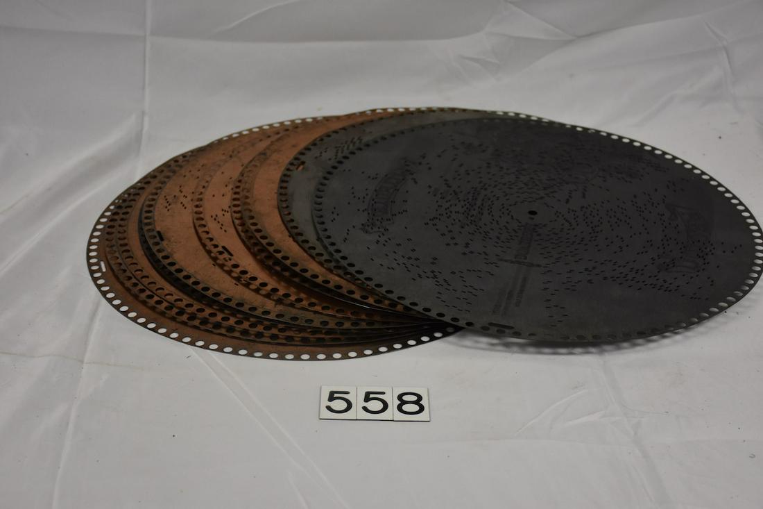 10 15-1/2" Regina Music Box Discs: 10 Total