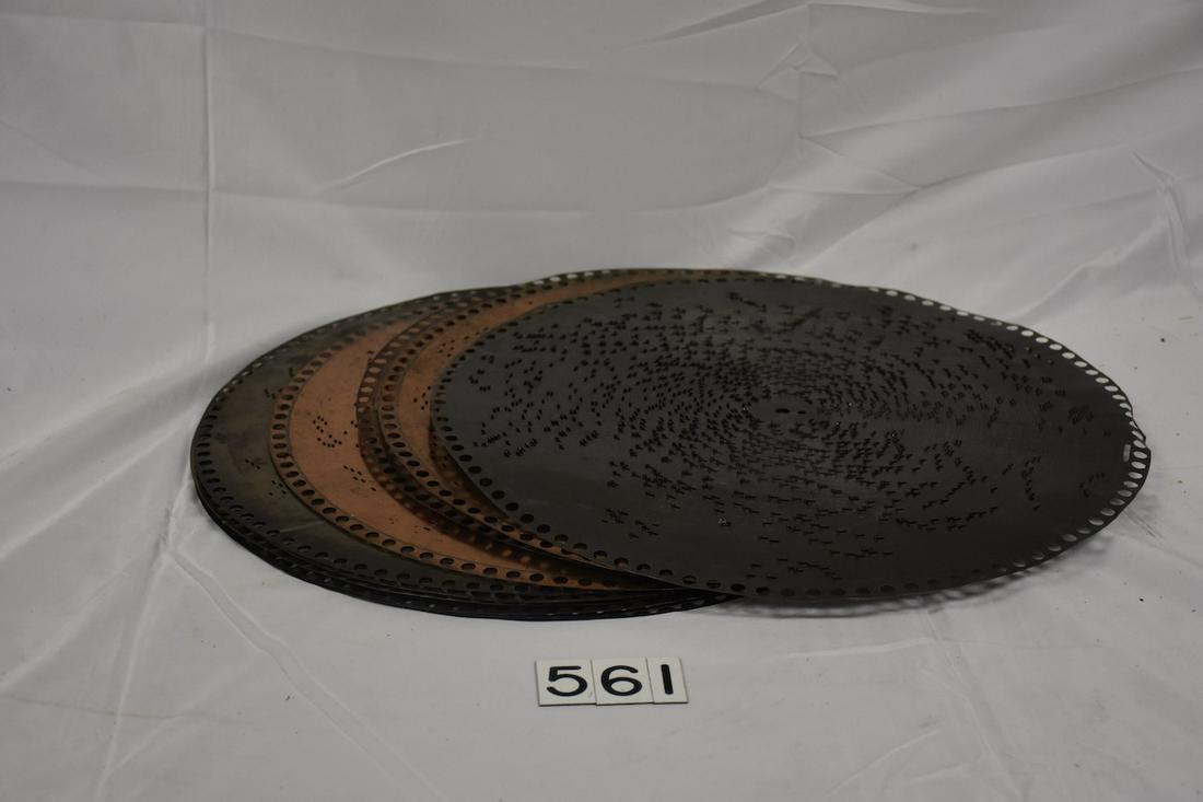 10 15-1/2" Regina Music Box Discs: 10 Total