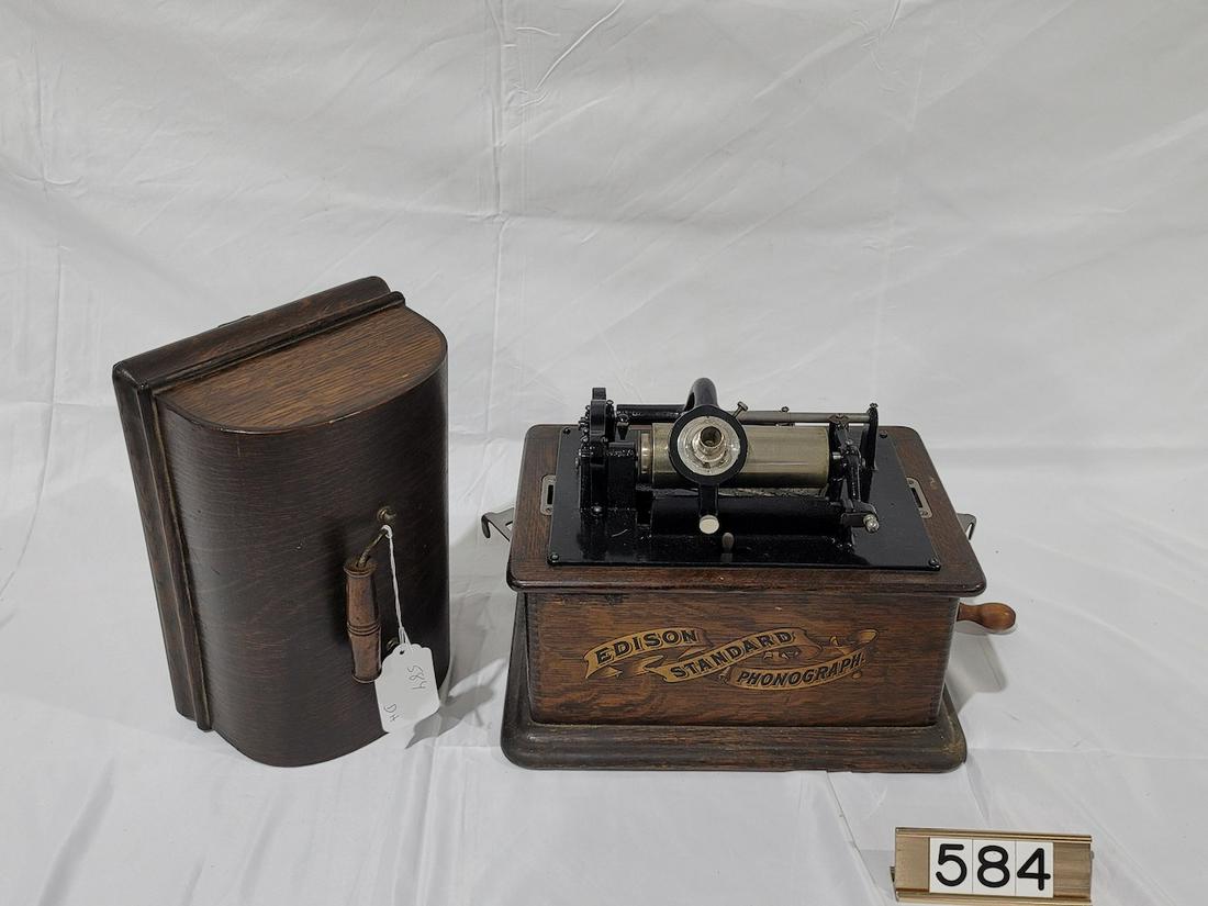 Edison Standard Cylinder Phonograph: SN-299839. Has a C reproducer and crank. Good condition