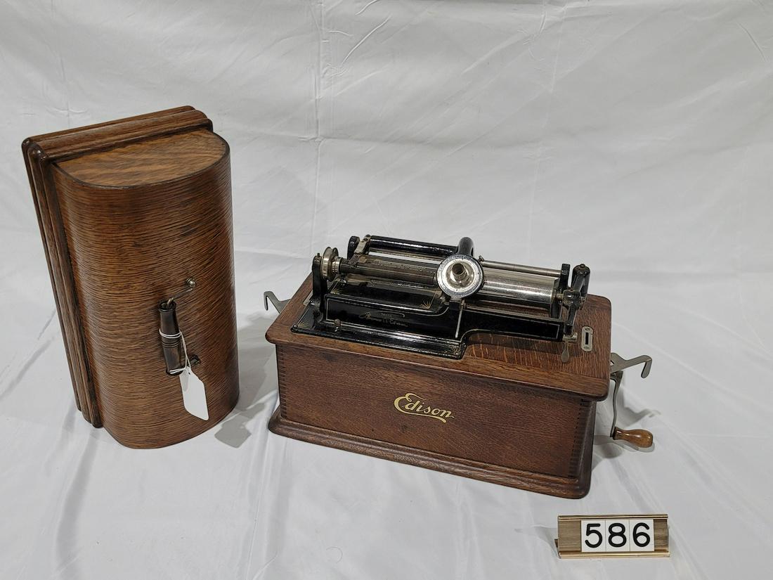 Edison Home Cylinder Phonograph: H reproducer and crank. Nice condition. SN-252367