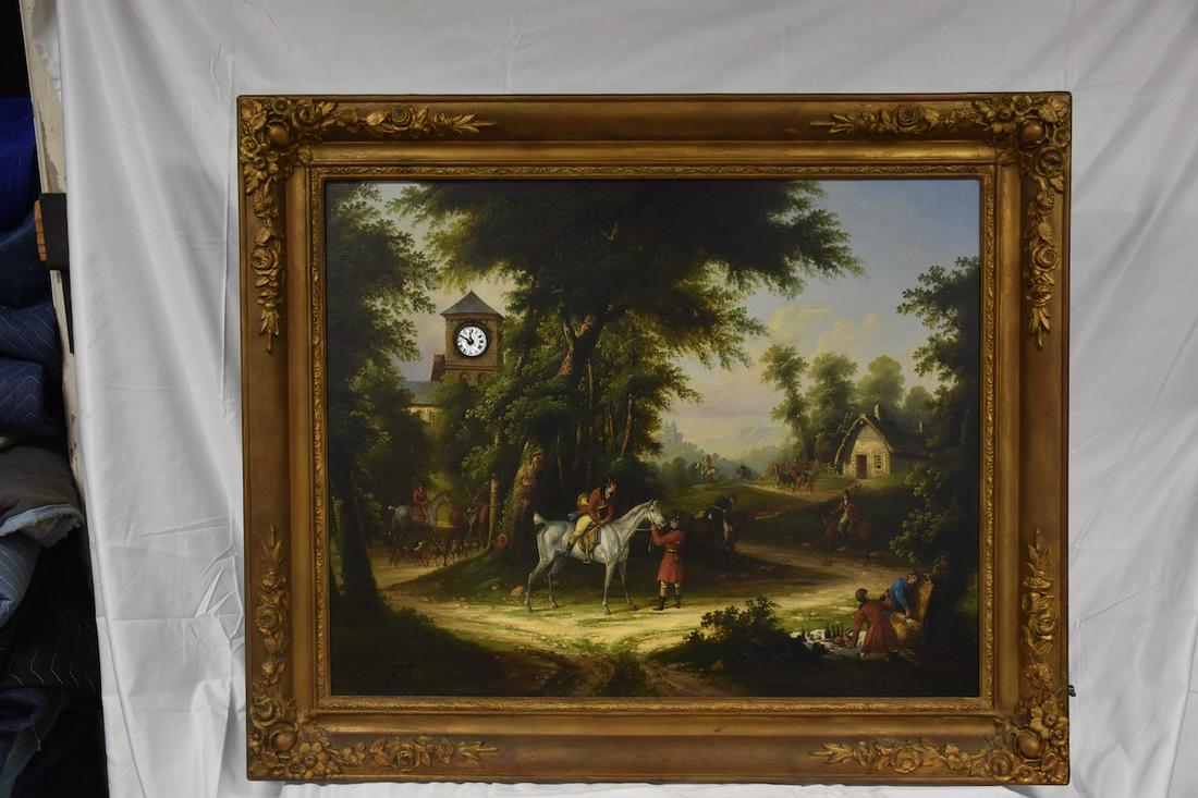 Oil Painting with Music Box & Clock. (1 of 9)