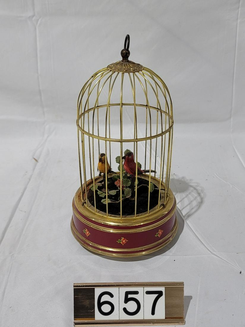 Singing Bird Cage with Two Birds (1 of 3)