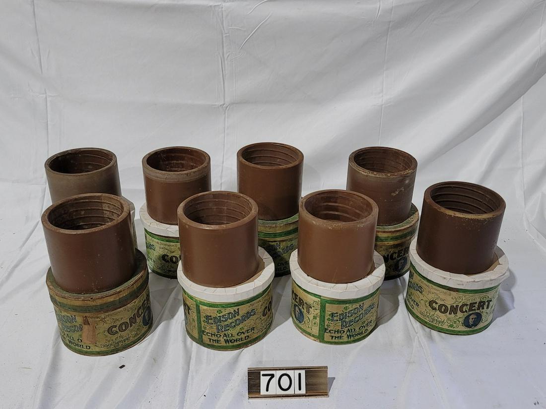 Group of 5" Brown Wax Edison Concert Cylinders (1 of 1)