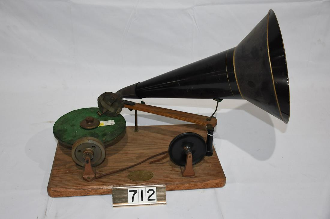 Berliner Hand Wind Disc Phonograph Replica (1 of 3)