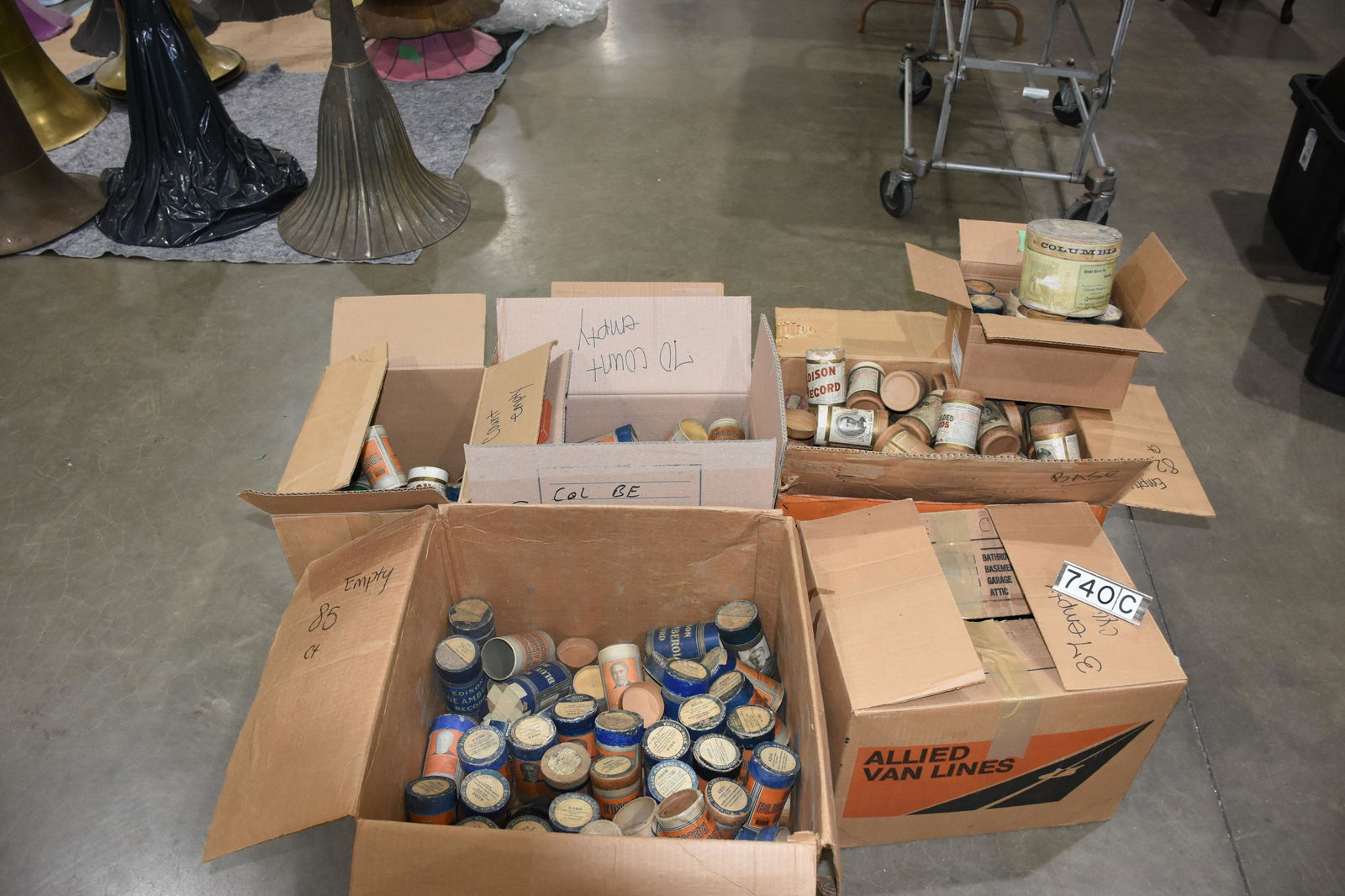 Empty Cylinder Record Boxes (1 of 1)