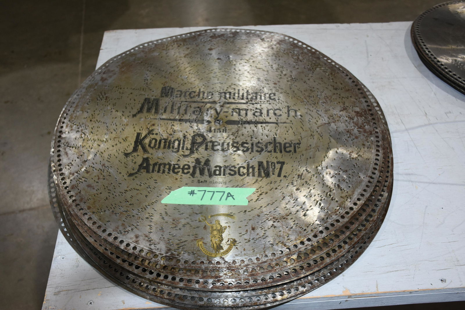 Group of 24-1/2" Polyphon music box discs (1 of 1)