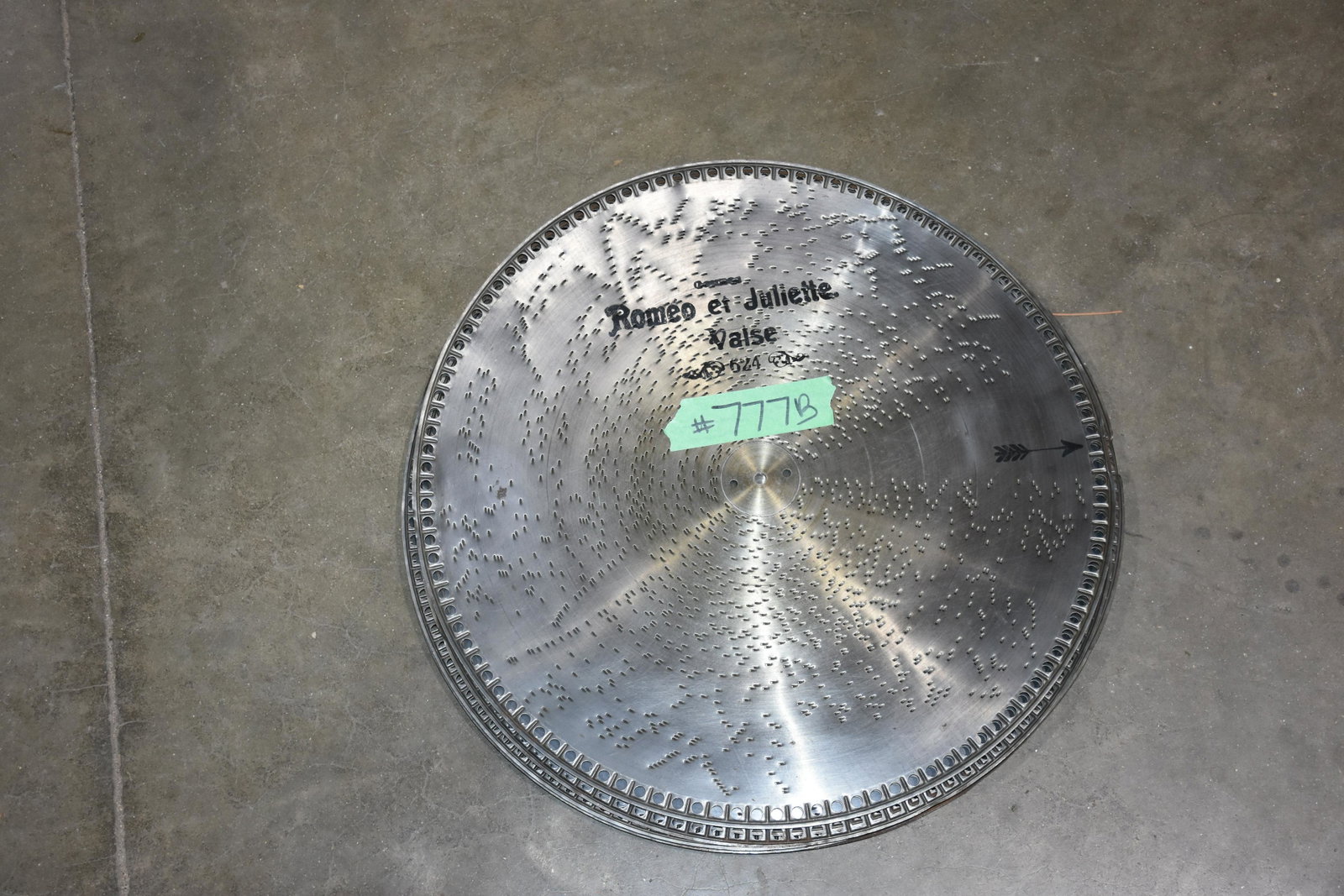 Group of Mira 18-1/2" Music Box Discs: 11 total, very good