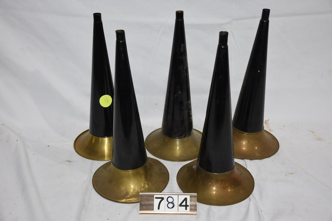Five 14" Brass bell horns (1 of 1)