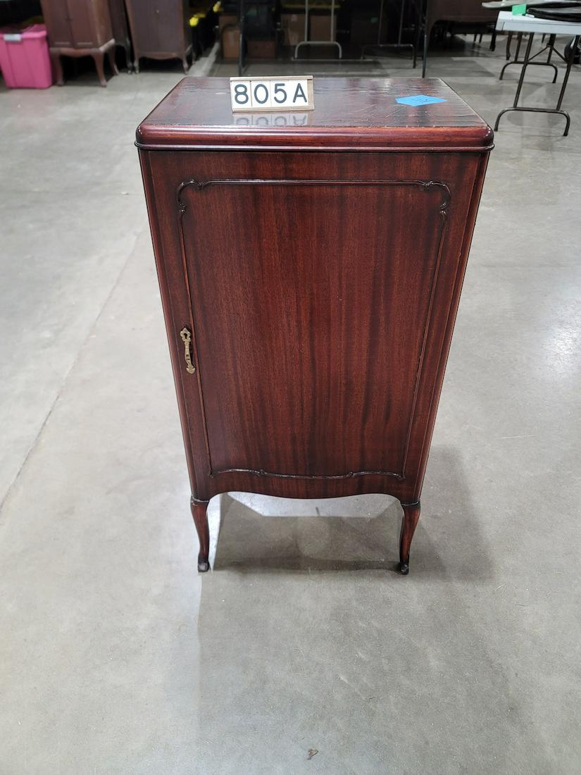 Mahogany Music Cabinet: automatic slide out shelves