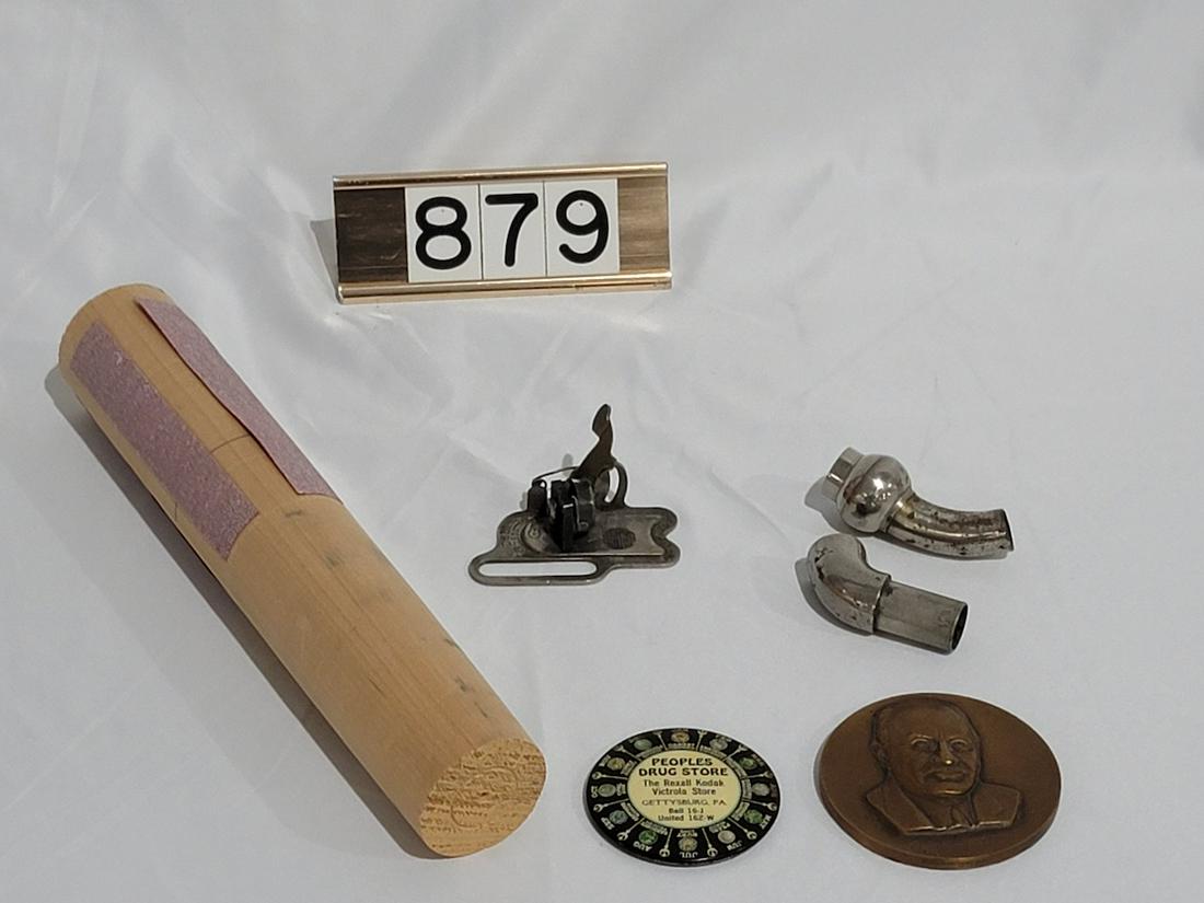 Advertising Pocket Mirror, Commemorative Coin, Needle (1 of 1)