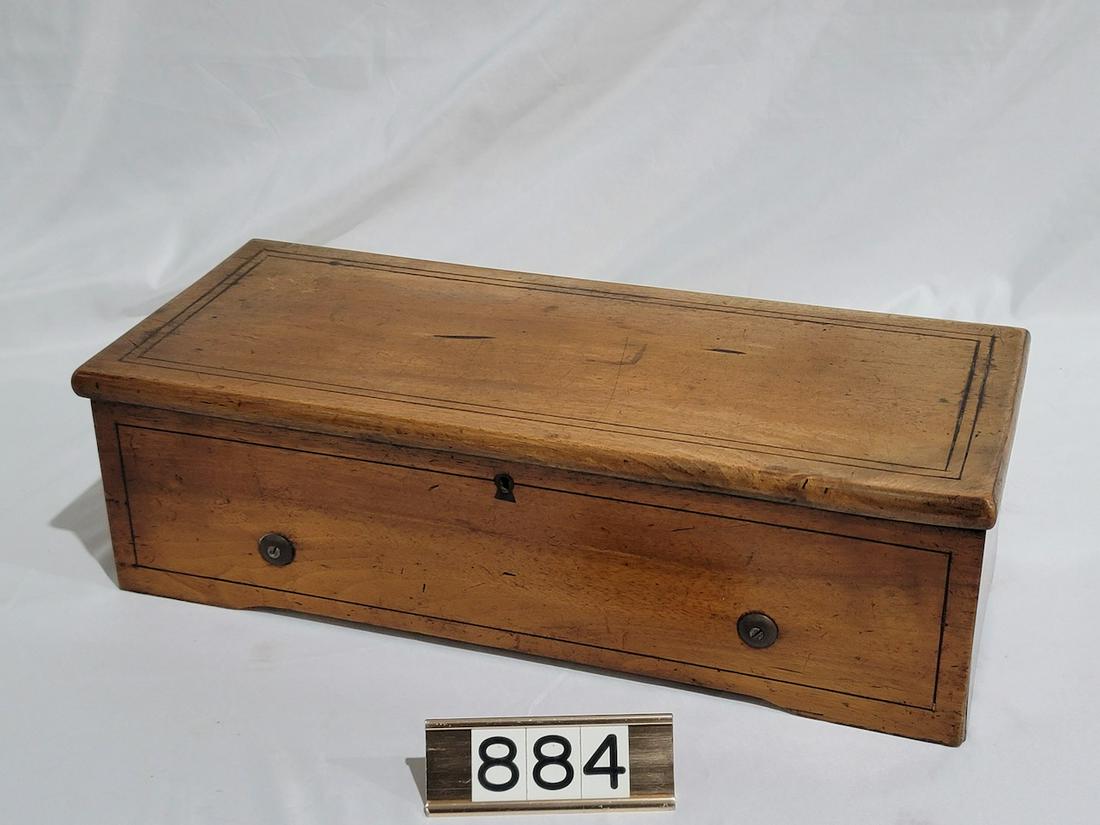 Cylinder Music Box: Ratchet Wind, 10-3/4" Cylinder with no broken teeth