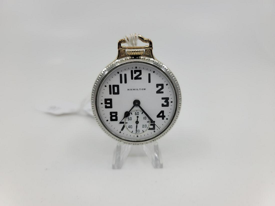 Hamilton 992B Pocket Watch: 16s, 21 jewel, L.S., adjustable 6 position, "2-ton Case", SN-C167936