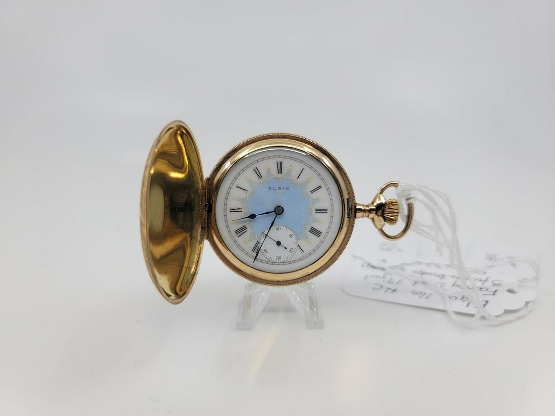 Elgin "Fancy Dial" Hunting Case Pocket Watch (1 of 4)