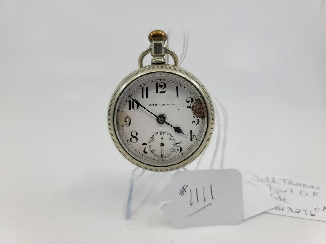 Seth Thomas Open Face Pocket Watch (1 of 2)