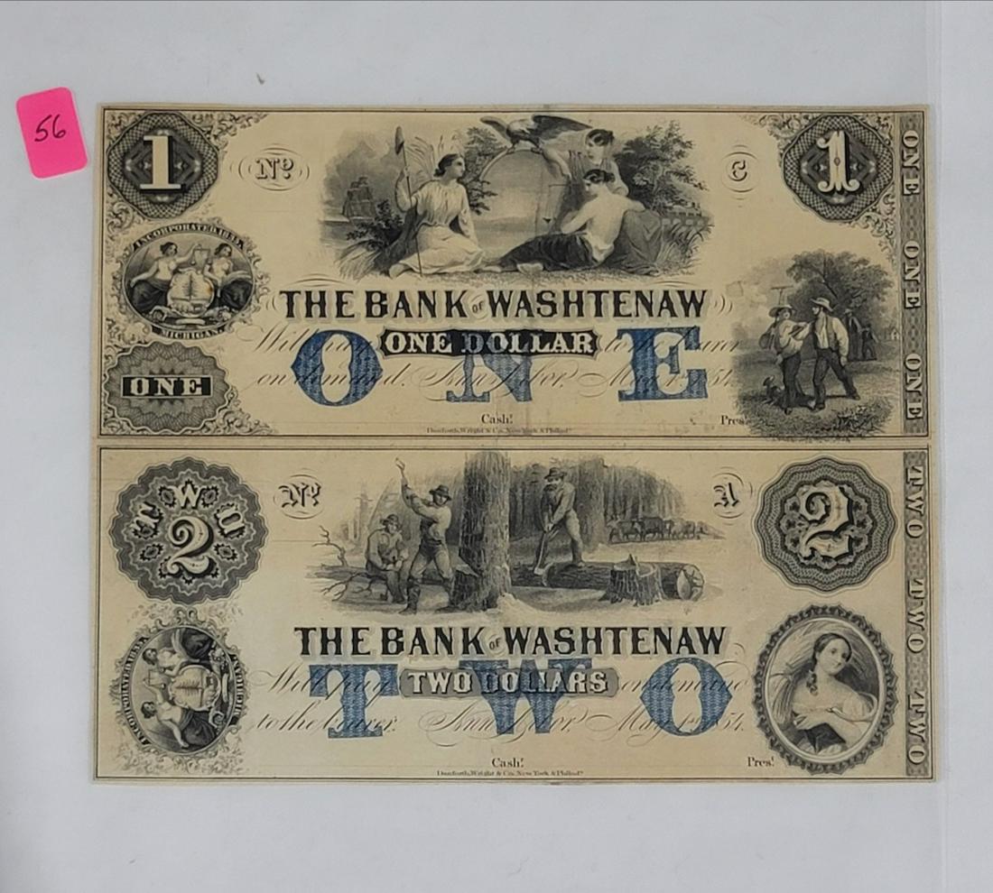 Uncut Sheet of Obsolete Bank Notes (1 of 1)