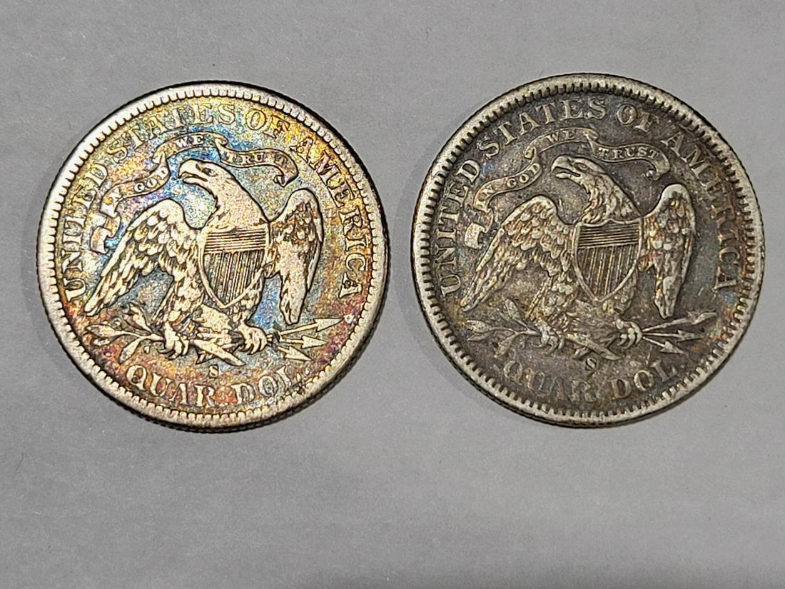 2 Seated Liberty Quarters (1 of 2)