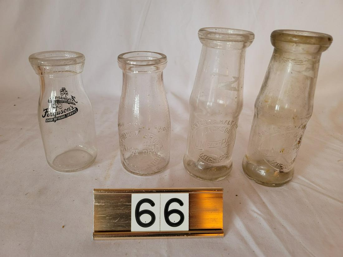 (4) Jackson Half Pint Milk Bottles (1 of 3)