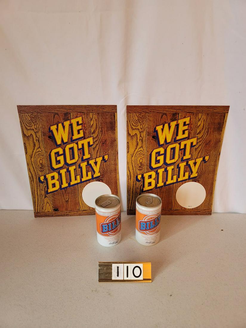 We Got 'Billy' Beer Signs and Two Empty Cans (1 of 1)