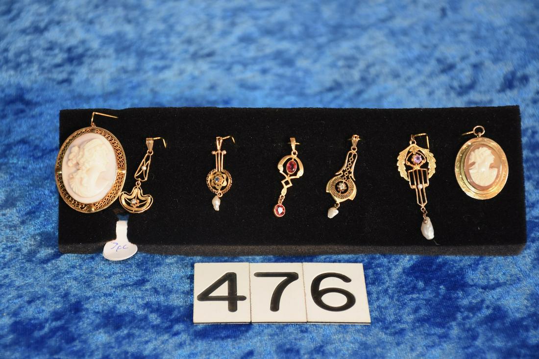 7 piece, 10K yellow gold jewelry (1 of 4)