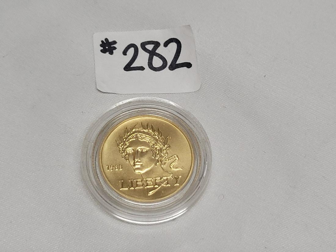 1988 $5. Liberty Olympic Gold Coin (1 of 2)