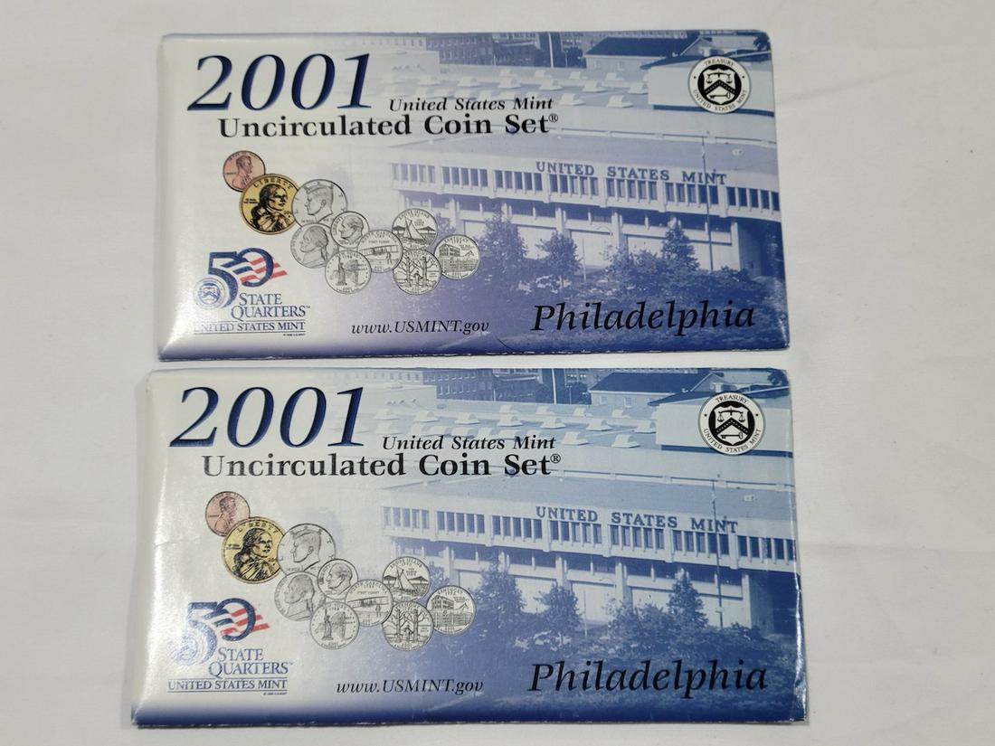 Two (2) 2001 US Mint Unc. Coin Set (1 of 1)