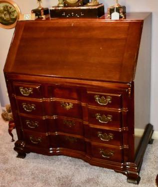 Excellent Mahogany Block Front Secretary (1 of 5)