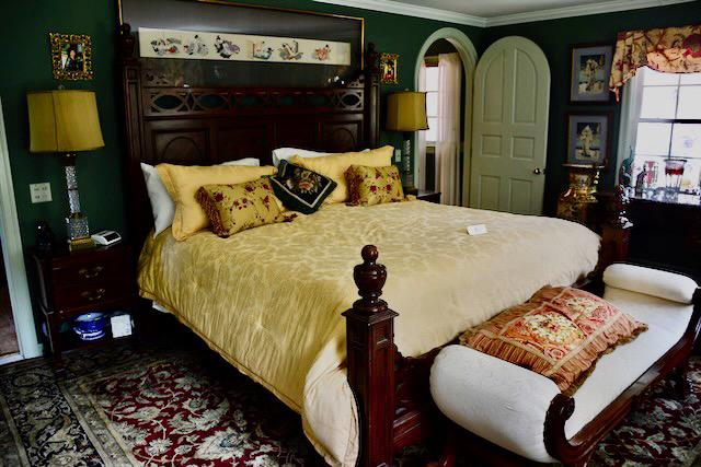 Large Mahogany King Size Bed and Frame (1 of 2)