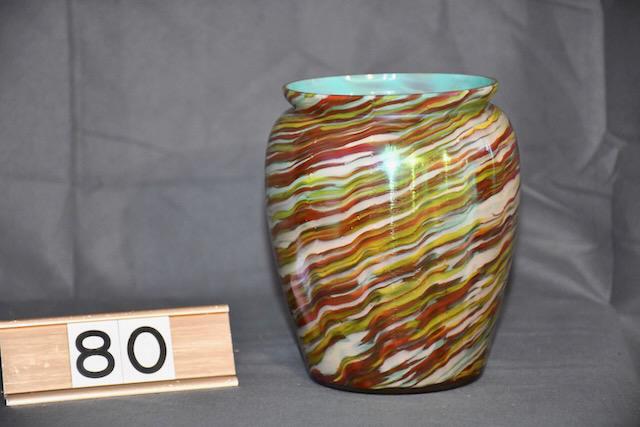 Loetz Attribution Vase: 6" tall x 5" diameter. A nice example, unmarked
