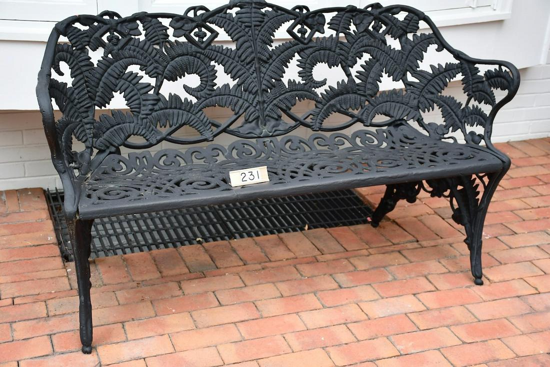 A Wonderful Cast Iron "Fern" pattern Bench (1 of 3)