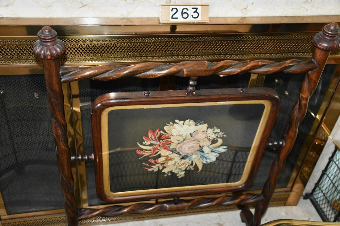 Antique Victorian Fireplace Screen (1 of 1)