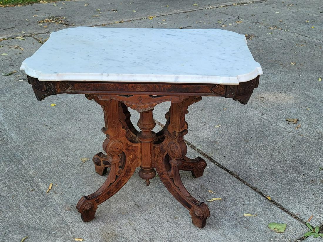 Berkey & Gay Cookie Corner Marble Top Table (1 of 3)