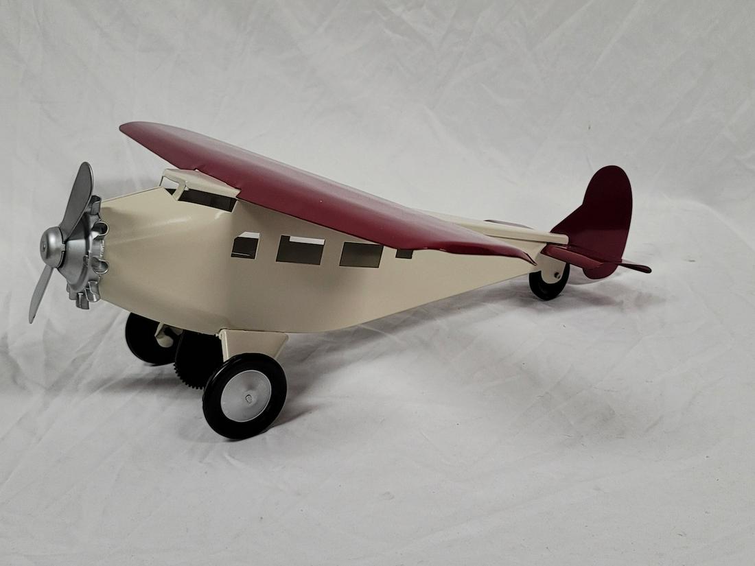 Turner High Wing Pressed Steel Single Prop Toy Airplane: 20" wing span x 22" long