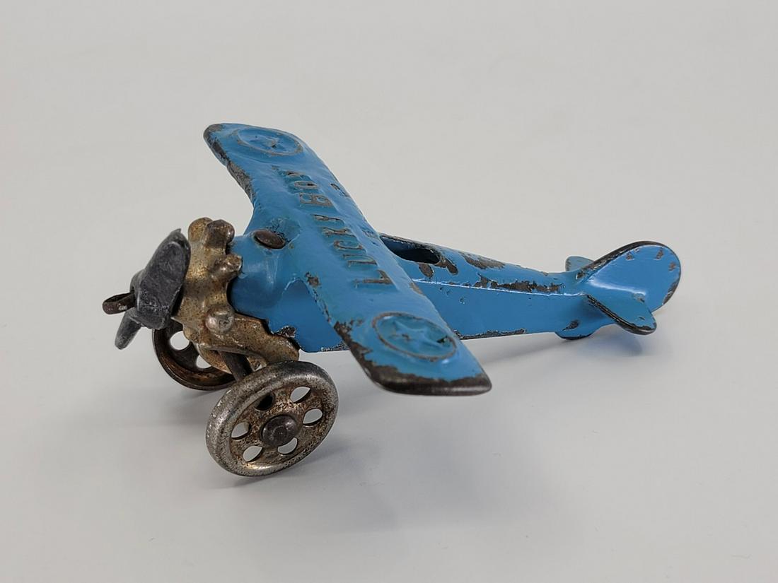 Hubley "Lucky Boy" Cast Iron Toy Airplane (1 of 4)
