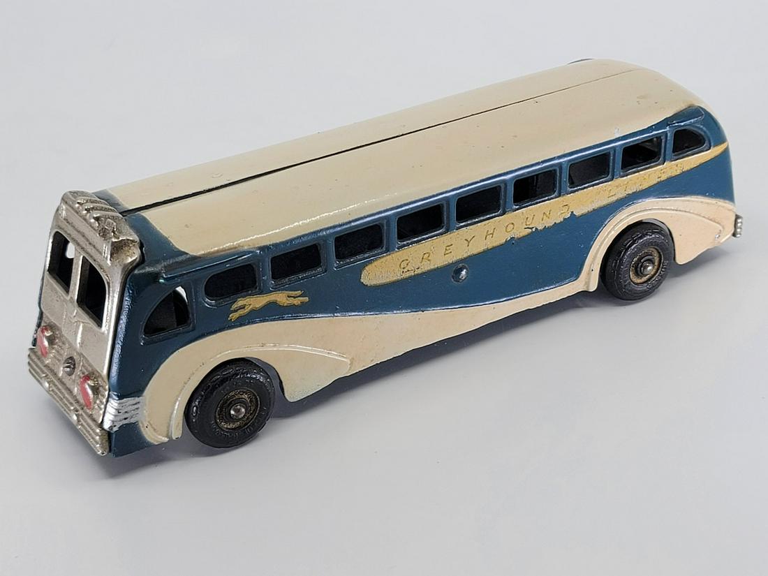 Arcade Cast Iron "Greyhound" Bus: Original, 9" L