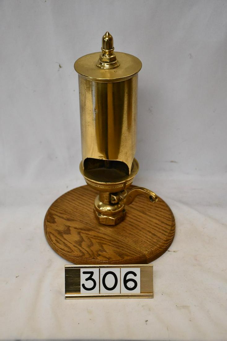 Brass Triple Chime Whistle: Crosby Steam Gauge and Valve Co., Boston. 12" x 3"