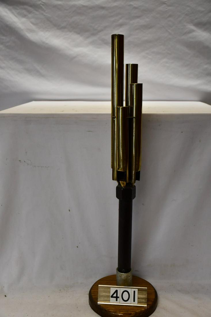 Brass Car Exhaust 4 Chime Whistle: 14" tall. 4"