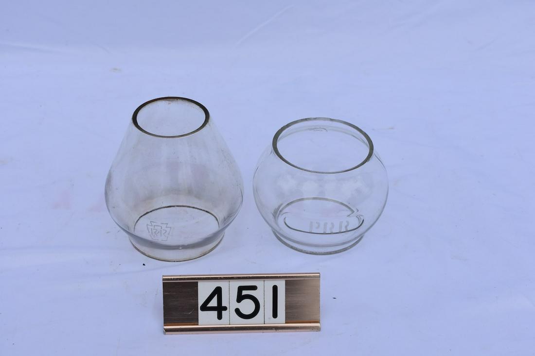(2) PRR Railroad Lantern Globes (1 of 1)